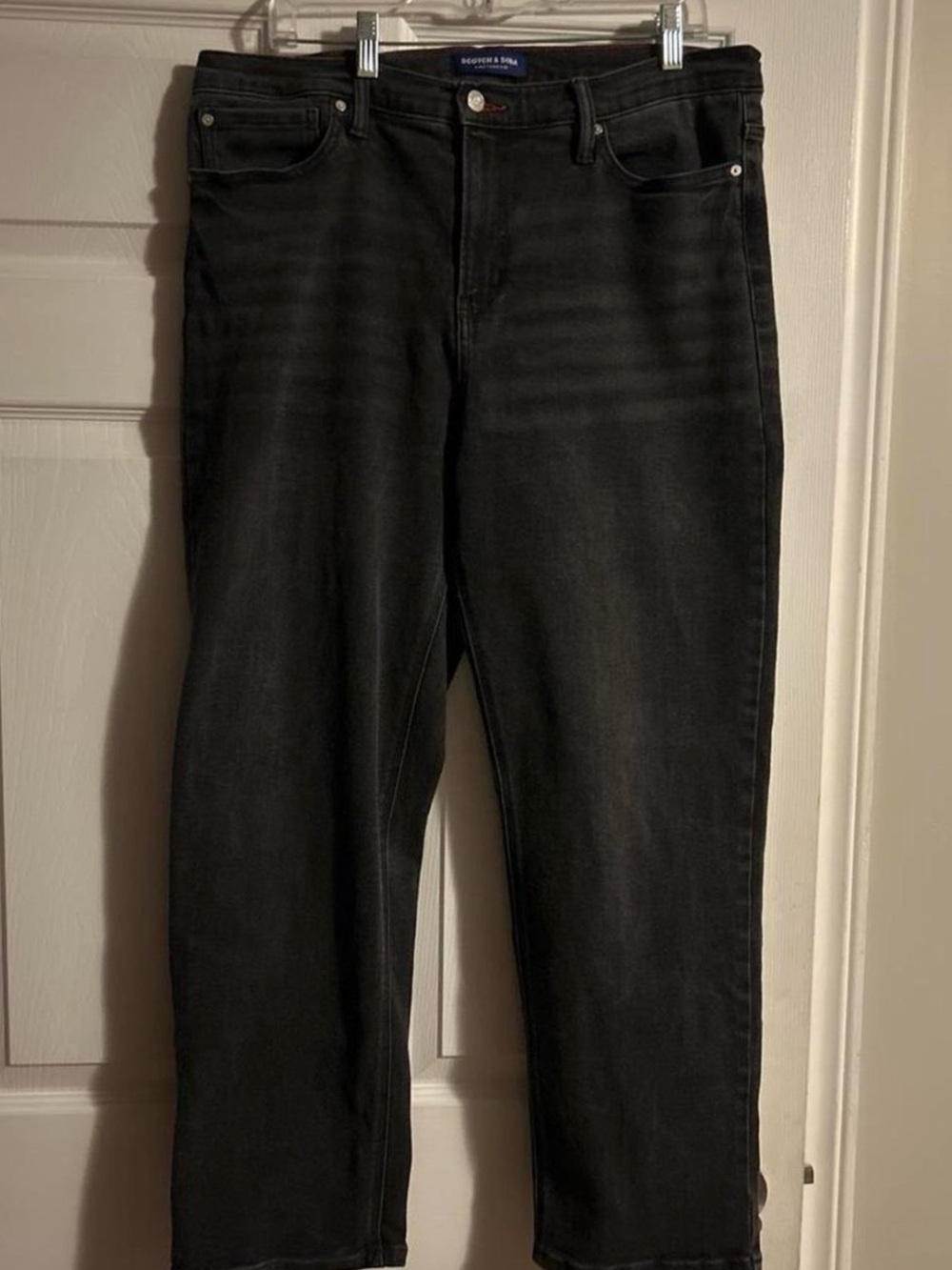 Scotch&Soda Amsterdam Washed Black Straight-Leg Jeans